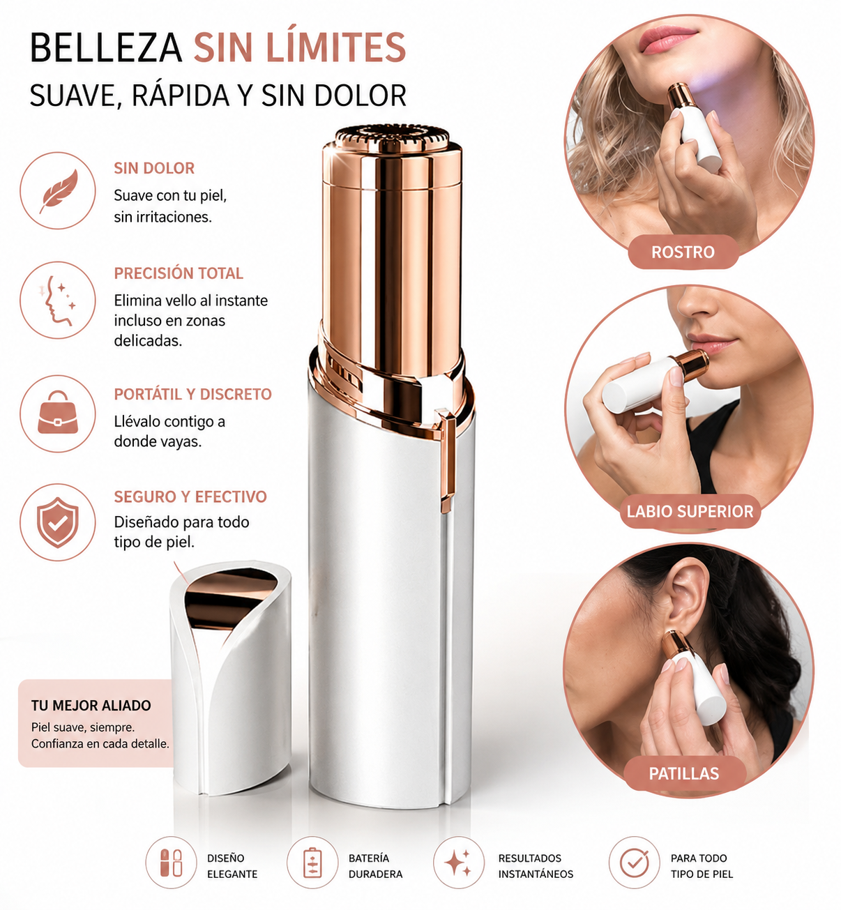 Depiladora Facial Portatil