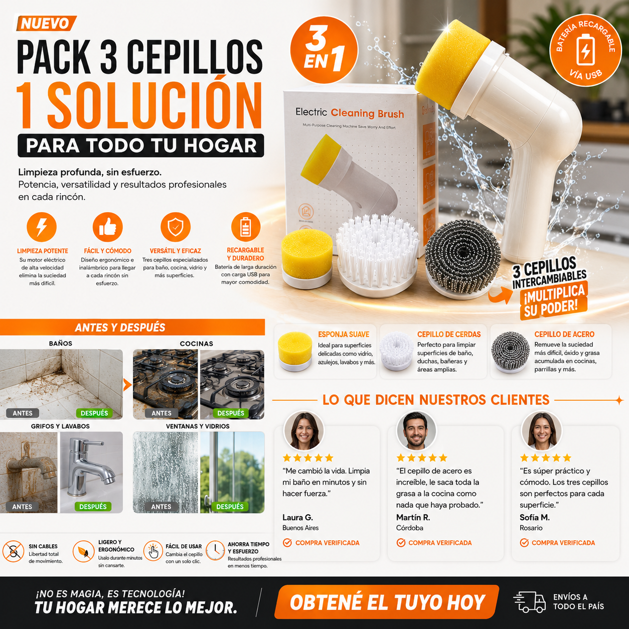 Cepillo Electrico 4 en 1