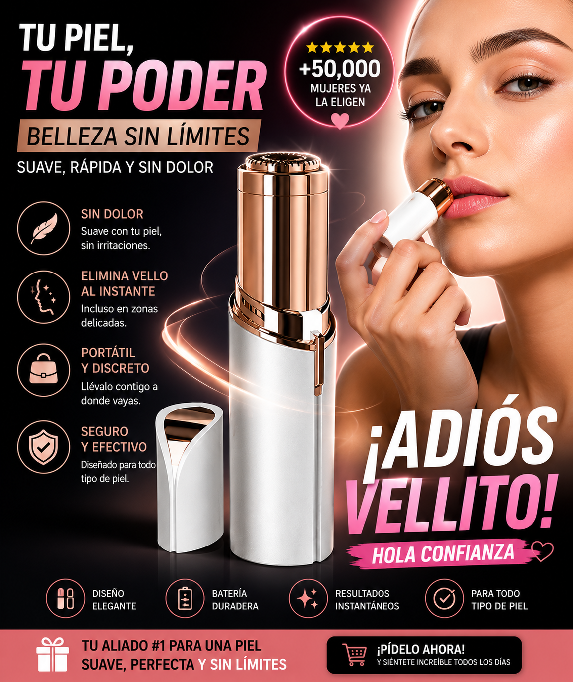 Depiladora Facial Portatil